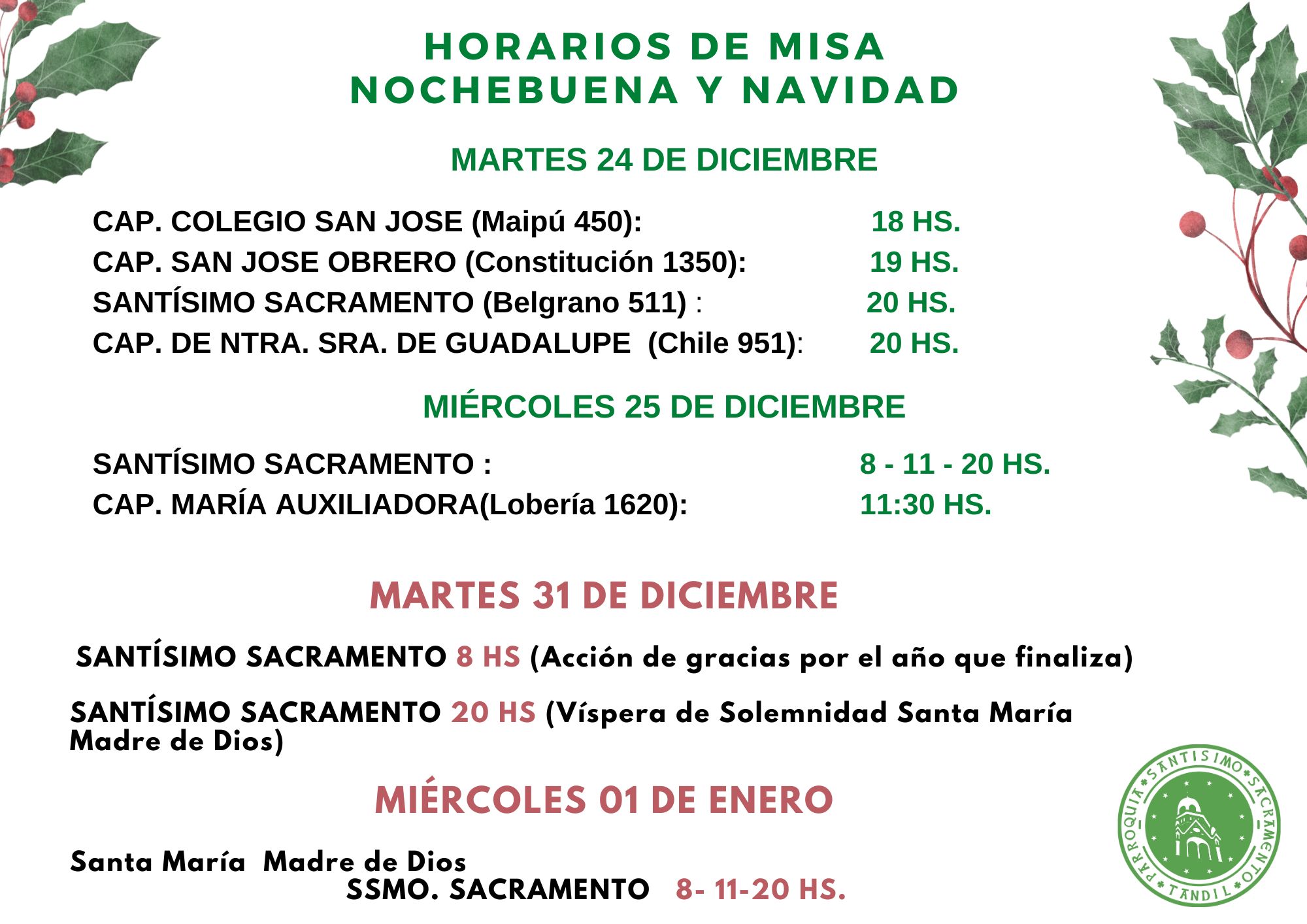 Actividades mensuales